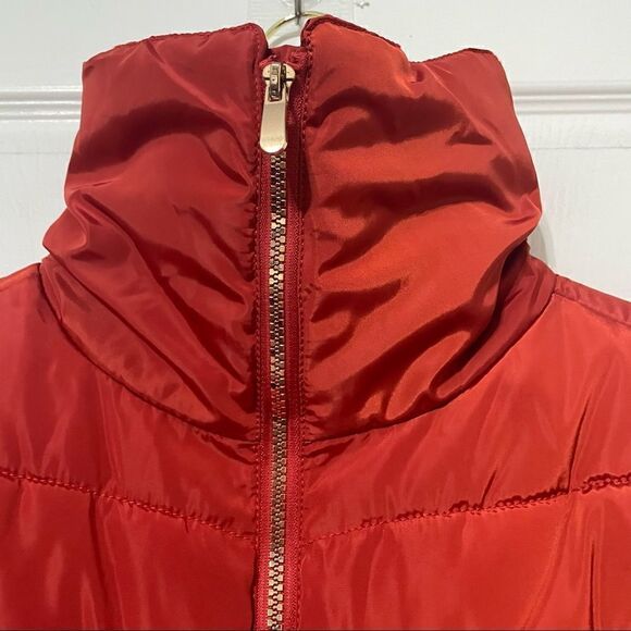 CI Sono Los Angeles Burnt Orange Quilted Puffer Jacket Size Small - Picture 6 of 12